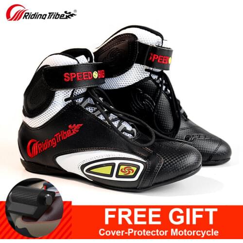 Riding Tribe Microfiber Leather Off Road Motorcycle Boots Motocross Riding Shoes Moto Motorbike Racing Boot