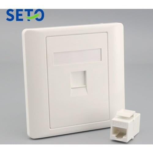 SeTo 86 Type Network Ethernet LAN RJ45 Cat5e Direct Connection Wall Plate Socket Keystone Faceplate