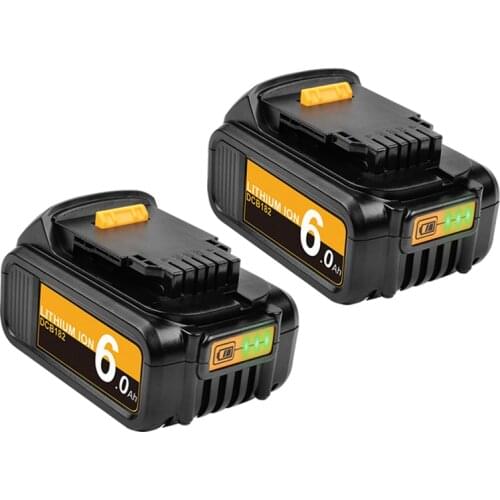18/20V 6.0AH Replacement Li-ion DCB182 Battery For Dewalt Max Tools DCB205 DCB206 DCB204 DCB203 DCB200 DCB180 DCB230 Series L50