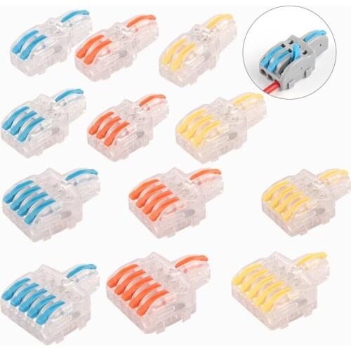 Quick Wiring Connector 1 in Multiple Out Universal Splitter Wiring Cable Push-in Can Combined Butt Home Terminal Block