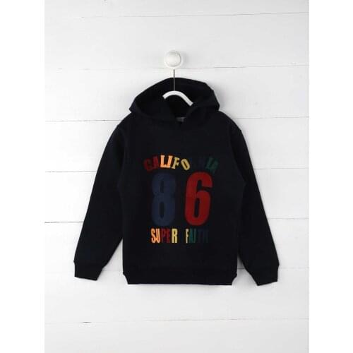 Dark Navy Blue Seasonal Male Child Sweatshirt
