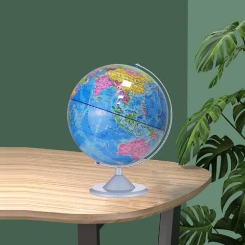 Rotating 32cm Plastic Globe Modern Simple HD World Geographic Map School Educational Living Room Office Decoration