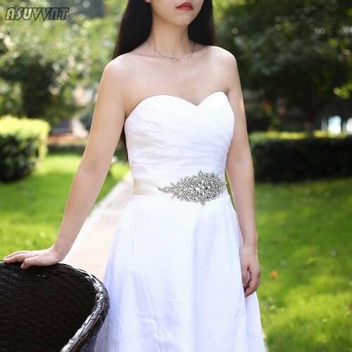 Noble Bridal Belt Wedding Belt Women Belt Rhinestone Accessories Bridesmaid Sashes Belts For Girl Evening Party Prom Gown Dress