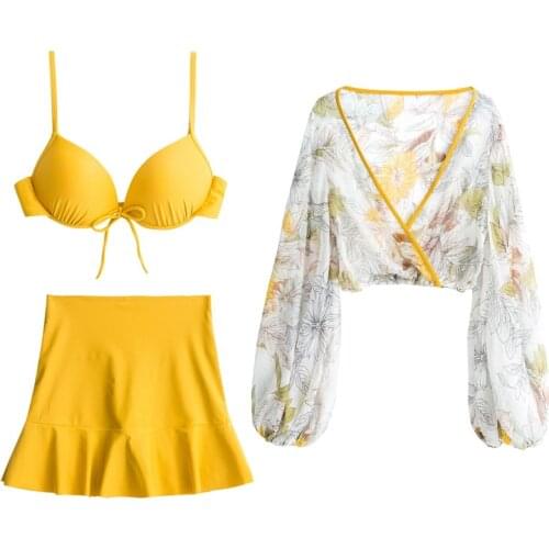 Bikini 2019 Women Print Swimwear Tankini Halter Swimdress Beachwear Swimwear Women Sexy bikini set Swimming Suits Female