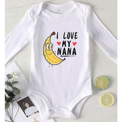 Baby Girl Winter Clothes Jumpsuit for Babies Kids' Things Cotton Toddler Girl Costume Infant Romper Printing Love Nana