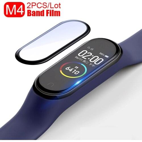2pcs 3D Full Cover Screen Protector for Xiaomi Mi Band 4 Soft Protective Film on Xiomi Xaomi Band4 M4 Smart Bracelet Not Glass