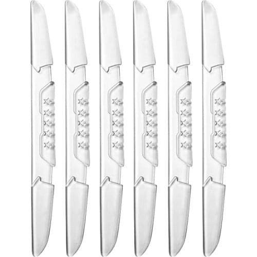 AU05 -6Pcs Car Anti-Collision Strip Mirror Transparent Protective Rubber Strip Decorative Anti-Scratch Strip