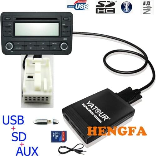 Yatour Car Digital CD Music Changer USB MP3 AUX adapter for 12pin VW Golf GTI Audi Skoda Seat Quadlock yt-m06