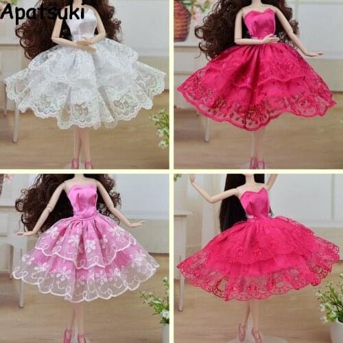 Handmade Ballet Dress Party Gown Princess Lace Clothes For Barbie Dolls Clothes Outfit For XinYi 1/6 BJD Dolls Gift Baby Toys