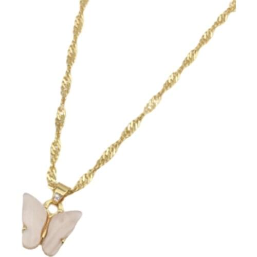 Bohemian Cute Butterfly Choker Necklace For Women Gold Silver Color Clavicle Chain 2020 Fashion Female Chocker Jewelry