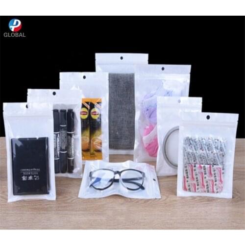 D&P 100pcs Various big size zipper lock Clear Pearl White Plastic storage bags Pearl film Plastic Poly gift/Boutique package bag