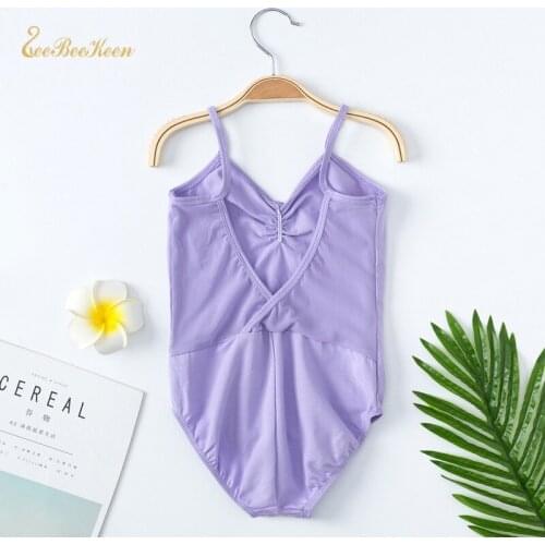 Kids Ballet Dance Clothes Children Ballerina Dancewear V Mesh Back Bodysuit Gymnastics Leotards Ballet Dance Leotard