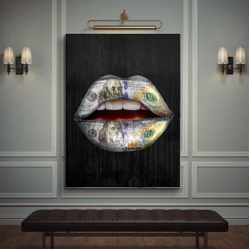 MUTU Art Poster and Print Picture Sexy Lips Painting Home Decor No Frame Wall Pictures for Living Room Canvas Painting Wall art