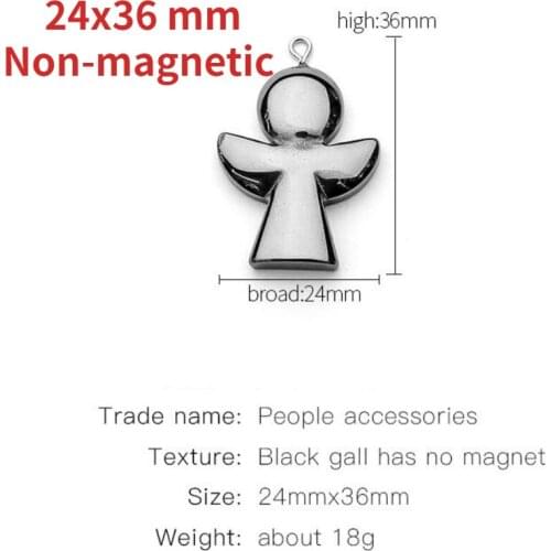 Natural Hematite 24x36mm Loose Doll Charms Luck Blessing Change Destiny for Jewelry Making DIY Bracelet Necklace Earring