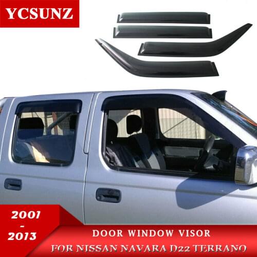 2002-2013 ABS side door window visor wind deflectors For Nissan Navara D22 2003 2004 2005 2008 2009 2010 2011 2012 Terrano d22