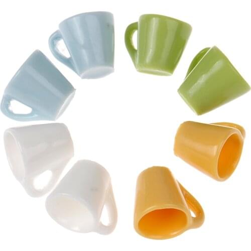 4Pc/Set 1:12 Dollhouse Miniature Accessories Mini Resin Mug Model Simulation
