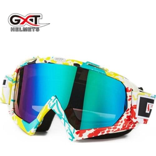 Motorcycle Goggles Ski Glasses Motocross Goggles Eyewear Snowboard Glasses Moto Motorbike Dirt Bike Colorful Lens