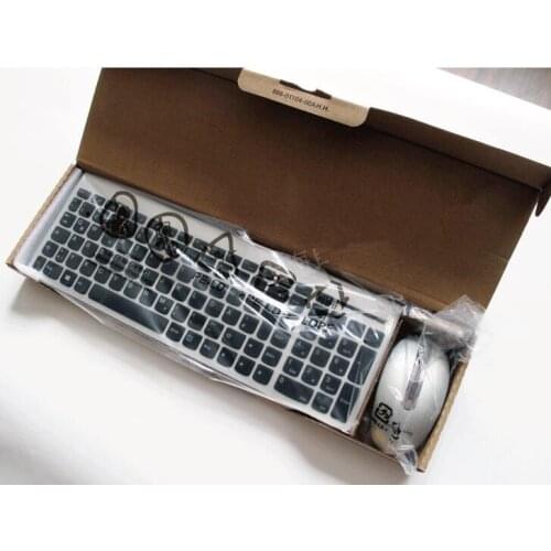 Silver Wireless Keyboard and Mouse Combo for Lenovo Desktop Laptop German QWERTZ Layout Keyboard and Mouse Set