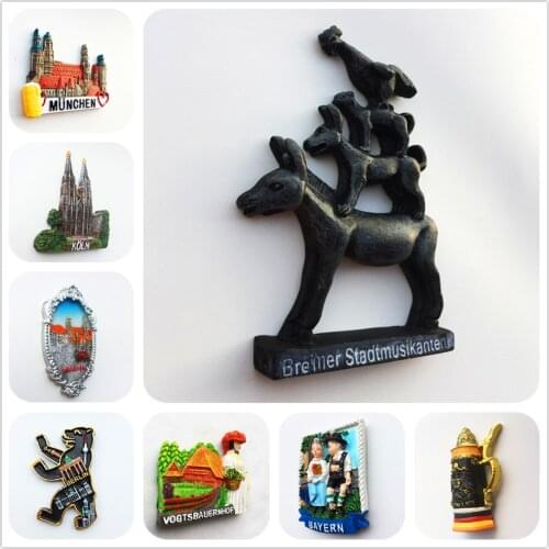 Germany scenery 3D Fridge Magnets Tourism Souvenir Refrigerator Magnetic Sticker Collection Handicraft Gift