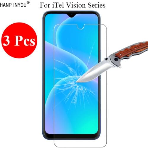 3 Pcs/Lot New 9H 2.5D Tempered Glass Screen Protector For iTel Vision 1 6.088" Protective Film + Clean Tools