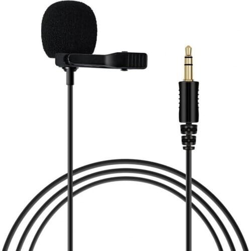 1.45m Mini Portable Condenser Collar Clip Lapel Lavalier Microphone for Phone Laptop microfono profesional