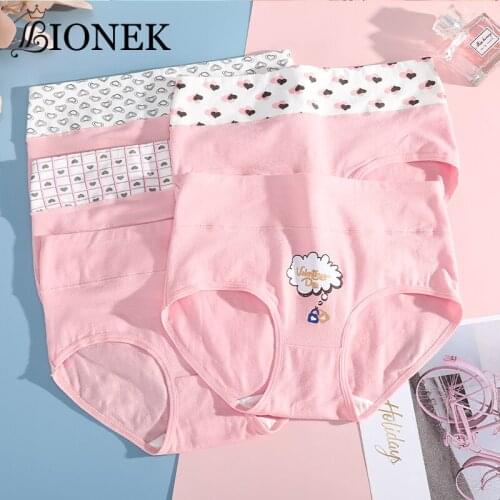 BIONEK Female Shorts Widen Waist High-Waisted Abdomen And Hip Underwear Womens Large Size Fat MM Summer Thin Underwear Women