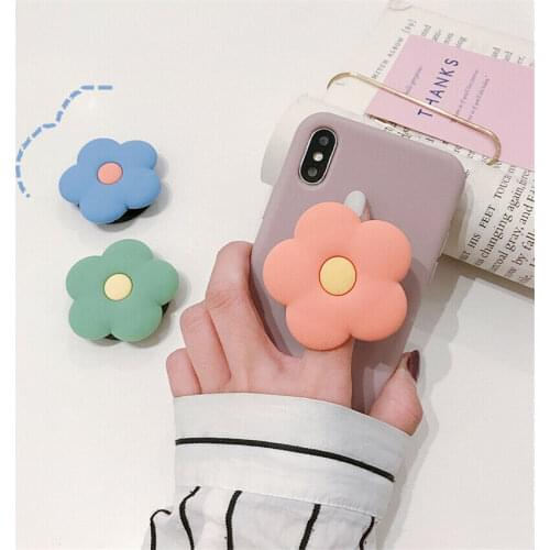 Cute Cartoon Cat Claw Flower Colorful Folding Finger Grip Ring Holder Stand Mount Bracket 360 Degree For Mobile Phone