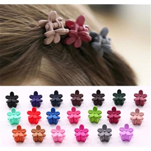 Mixed Shape Mini Small Hairpin Resin Hair Clips Findings Mixed Color Flower 15mm X 12mm 20 PCs/Pack