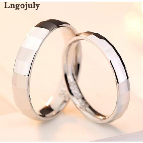 Trendy100% Real 925 Sterling Silver Rings Wedding Bridal Scale Bamboo Ring Couple Jewelry Finger Ring Valentine Gift Engraved