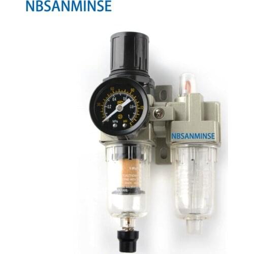 NBSANMINSE Air Compressor AC 2010 1/8 1/4 3/8 1/2 3/4 1 Oil Water Separator Regulator Trap Filter Airbrush Pneumatic Components