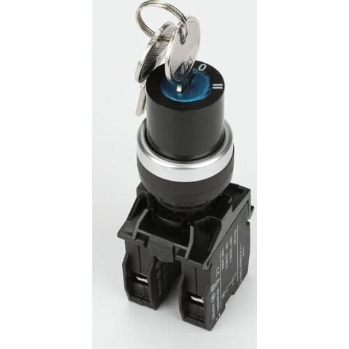 22mm LA42Y2-11 LAK42-20Y3 Push Button Switch Key Latching Selector Switch Self Lock