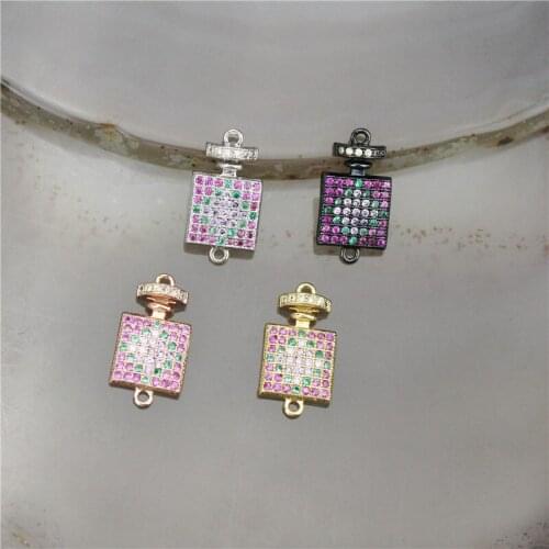 10*14mm 20pcs/lot Fashion colorful cz connector,beauty cubic zircon charms,necklace/bracelet jewelry making component