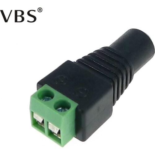 10pcs/lot Female DC Connector Plug DC Female Adapter Plug Connector for CCTV Camera DVR Led Strips 5050/3528 single color