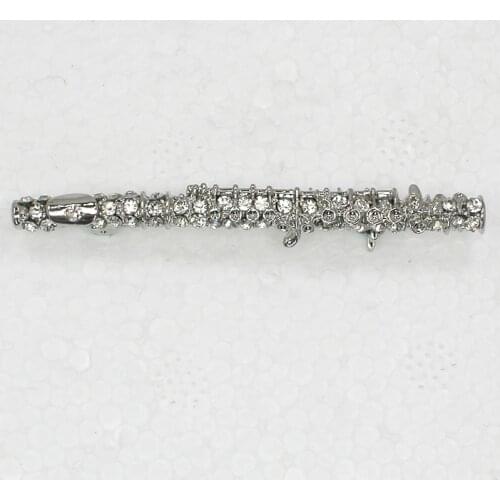 12pcs/lot Wholesale Fashion Brooch Rhinestone Flute Pin brooches Jewelry gift C102329