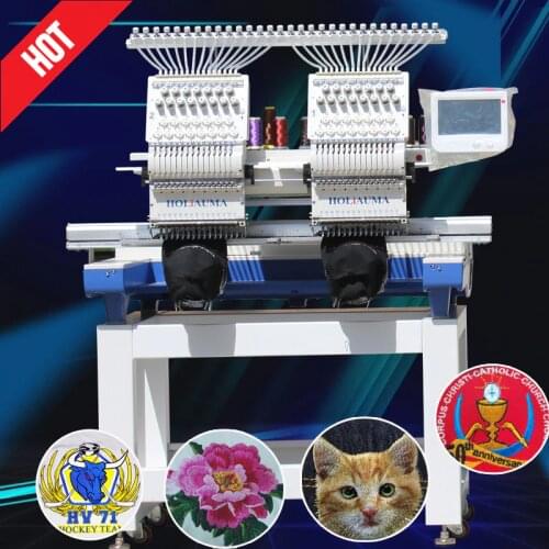 2019 HOLiAUMA 2 heads 15 needles high speed hat embroirdy machine 10 years service guaranteed embroidery machine