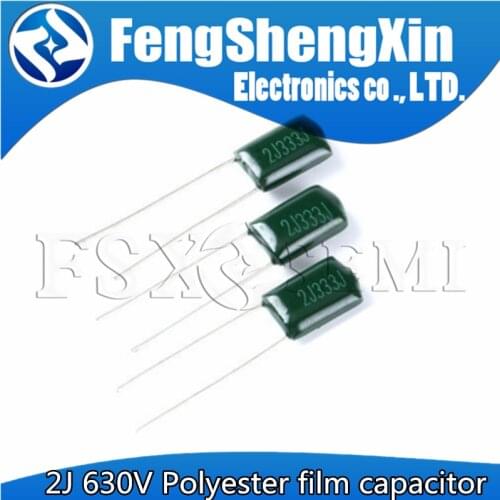 50pcs Polyester film capacitor 630V 1nF 1.5nF 10nF 22nF 33nF 47nF 2J102J 2J152J 2J222J 2J472J 2J682J 2J103J 2J223J 2J333J 2J473J
