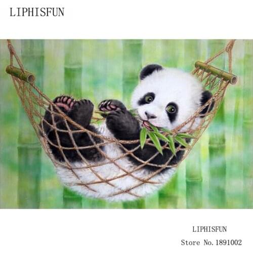 5D Diy Diamond Picture Of Rhinestones Embroidery Diamond Painting Cross Stitch Animals Lovely Panda
