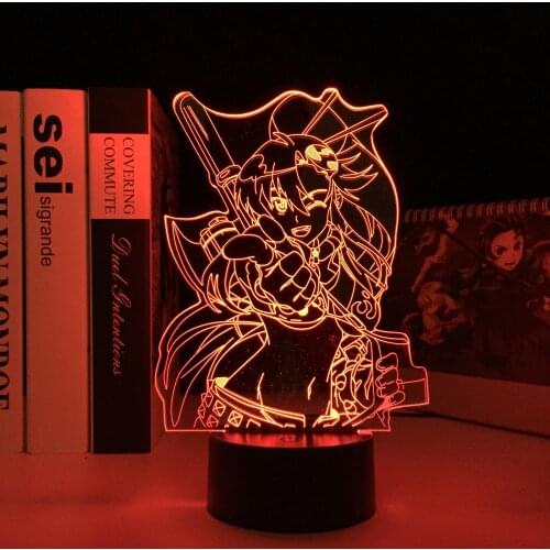 Anime Gurren Lagann Yoko Led Night Light for Bedroom Decor Birthday Gift Night Lamp Yoko Littner Light Gadget