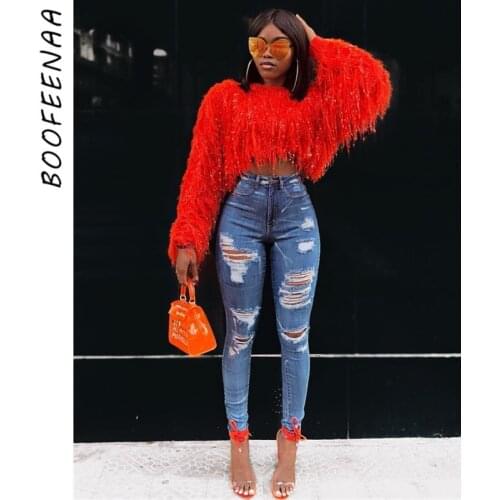 Женские вязаные пуловеры BOOFEENAA China At AliExpress