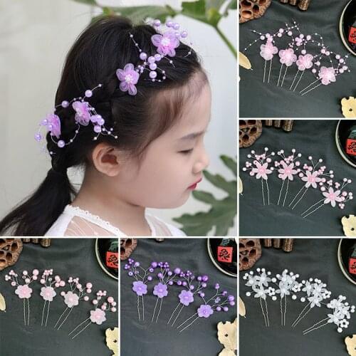 Flower Hair Sticks for Girls Women Wedding Party Hair Clip Updo Hair Stick Hairpins Hair Accessories Hair Styling Tool Headwear