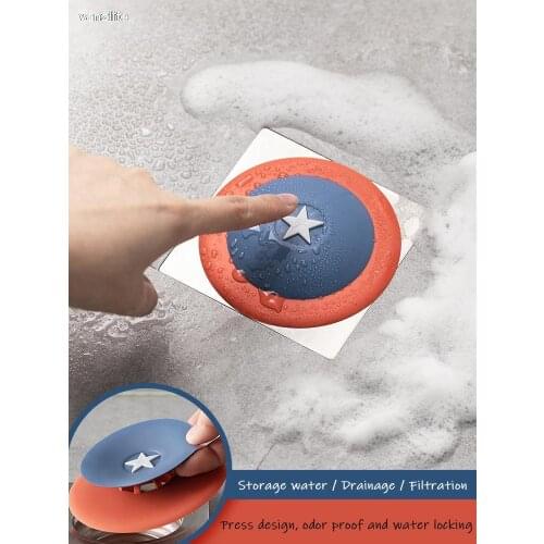 Floor Drain Odor Preventer Kitchen and Toilet Bathroom Sewer Deodorant Cover Insect-Proof Cockroach-Proof Closure Artifact