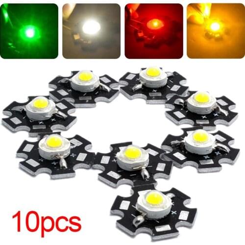 Hot Sale 10Pcs 3W High Power 270LM LED Chip Light Emitter Bulb Lamp Luminous Diode Beads