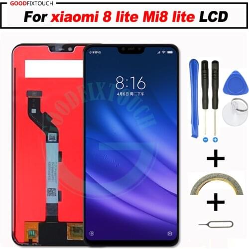 AAA Quality 6.26" For Xiaomi 8 lite Mi 8 lite LCD Display Digitizer good Touch Screen Assembly For Xiaomi Mi8 lite back cover