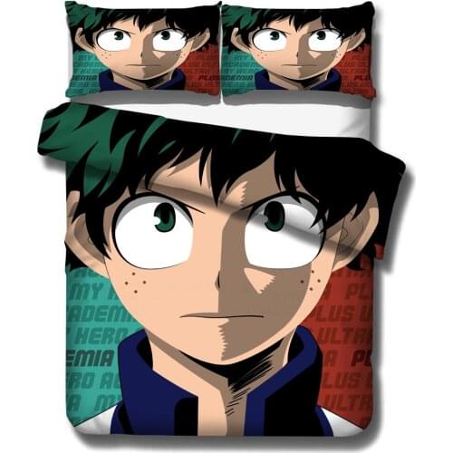 Anime 3D Print My Hero Academia Comforter Bedding Set Duvet Covers Pillowcases Home Textile Luxury Cartoon Queen King Size Kids