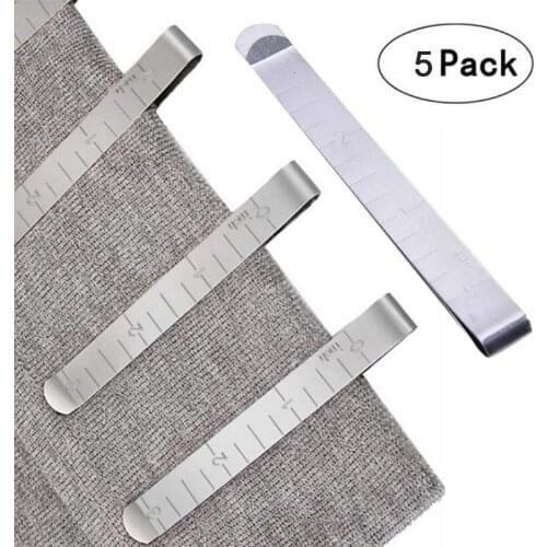5pcs/lot Metal Sewing Crimping Clip Stainless Steel Hemming Clips Ruler