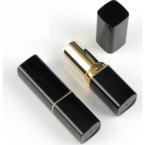Fashion Shape Luxury Lip Gloss Tube Refillable Makeup Tool Empty Arc Angle Square Lipstick Tube Travel Lip Balm Container 50pcs