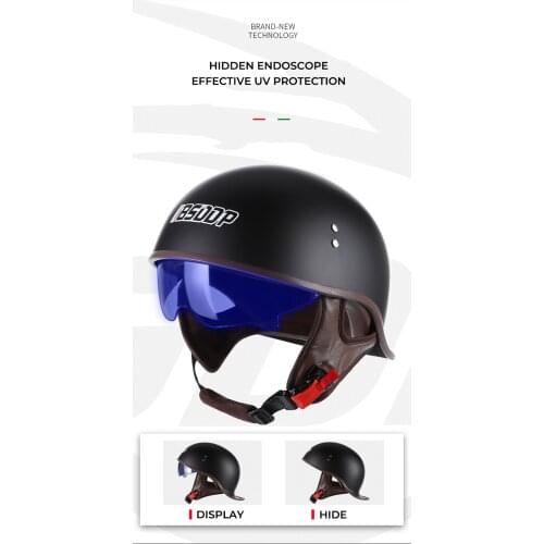Motorcycle Half Face Helmet Adult Motorcycle Half Helmet Retro Motorbike Scooter Vintage Biker Motorbike Crash Moto Helmet