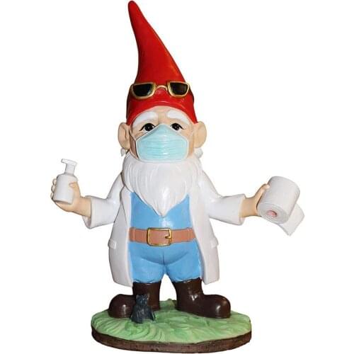 2021 New Resin Doctor Gnomes Ornament Indoor Outdoor Dwarf Decoration Garden Lawn Statue