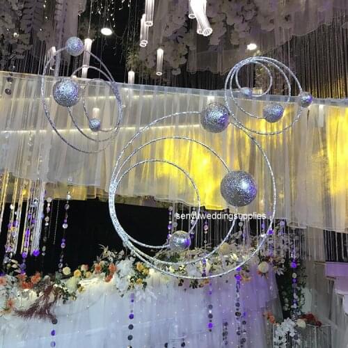 New style Hot Sale Round Metal Backdrop for Wedding Entrance Decoration wedding hall decoration senyu2416