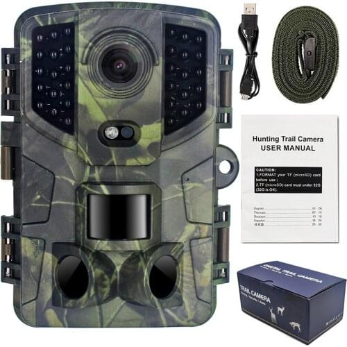PR800 Hunting Camera 20MP 1080P Trail Camera IP66 Waterproof IR LED Night View Camcorder Outdoor Wildlife Observation Camera